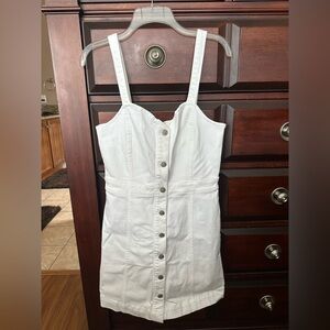7 For All Mankind White Denim Mini Dress
